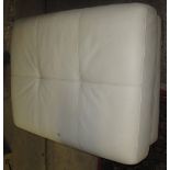 White Italian leather stool on chrome base. (B.P. 24% incl.