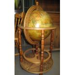 Reproduction drinks trolley in the form of a globe. (B.P. 24% incl.