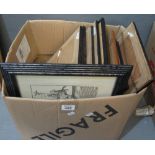 Box of assorted furnishing prints, etchings etc, some of Welsh interest. (B.P. 24% incl.