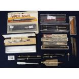 Collection of assorted writing instruments, mainly modern to include; Parker, Papermate,