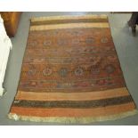 Middle Eastern geometric banded rug. (B.P. 24% incl.