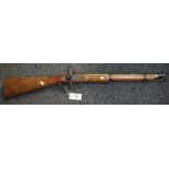 Reproduction muzzle loading percussion carbine with tower marks and date 1860. (B.P. 24% incl.