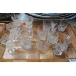 Group of odd cut crystal glass items to include;