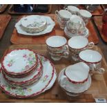 Queen Anne bone china floral teaset and a Royal Albert bone china floral decorated teaset. (B.P.