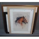 Three furnishing prints, equestrian studies. Framed and glazed. (3) (B.P. 24% incl.