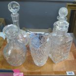 Tray of glass to include; decanters, art glass vase and paperweight etc. (B.P. 24% incl.