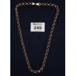 A 9ct gold curb link necklace. Weight 22.8g approx. (B.P. 24% incl.