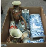 Box of assorted modern and 20th Century oriental china, various. (B.P. 24% incl.