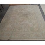 Modern Laura Ashley foliate on a duck egg ground rug. (B.P. 24% incl.