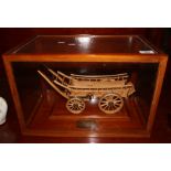 Well made wooden model of a Suffolk horse drawn wagon circa 1880 by W.