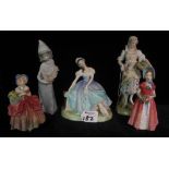 Three Royal Doulton bone china figurines to include; 'Diana' HN1986,