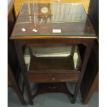 Georgian style mahogany bedside table with drawer and under tier. (B.P. 24% incl.