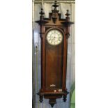 Early 20th Century walnut single train Vienna type wall clock. (B.P. 24% incl.