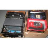 Two boxes of 1:18 scale boxed diecast model vehicles to include; Ferrari California by Elite,