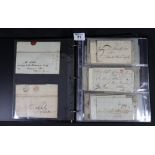 Great Britain Postal History collection in green albums with a good range of early entries with a