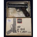 Webley Premier .22 air pistol in original box with instruction leaflets. Over 18's only. (B.P.