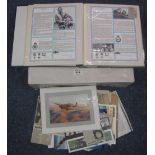 Box of assorted aviation/Royal Air Force ephemera,