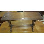 Mid 20th Century oak miniature refectory type table. (B.P. 24% incl.