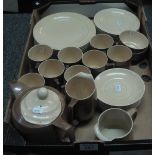 Branksome china brown and beige coffee set. (B.P. 24% incl.