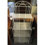 Wrought iron four tier garden or conservatory plant stand. (B.P. 24% incl.