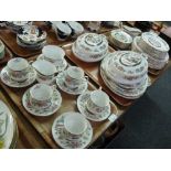 Three trays of Queens fine bone china Cathay tea and dinnerware items. (3) (B.P. 24% incl.