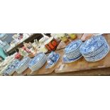 Four trays of Copeland Spodes Italian tea and dinnerware items. (4) (B.P. 24% incl.