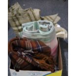 Three vintage check blankets, various colours. (3) (B.P. 24% incl.