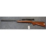 BSA .22 break action air rifle with 3/4 stock and BSA x4 15 telescopic sight. Over 18's only. (B.P.