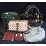 Collection of designer style handbags to include;
