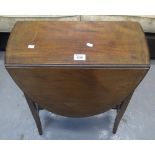 Edwardian mahogany inlaid Sutherland table. (B.P. 24% incl.