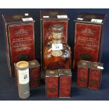 Three bottles Cardhu 12 years old Highland single malt scotch whisky, each 1L. Original boxes.