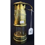 Miner's reproduction safety lamp marked 'British coal mining company, Wales'. (B.P. 24% incl.