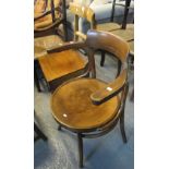 19th Century oak bar back farmhouse kitchen chair,