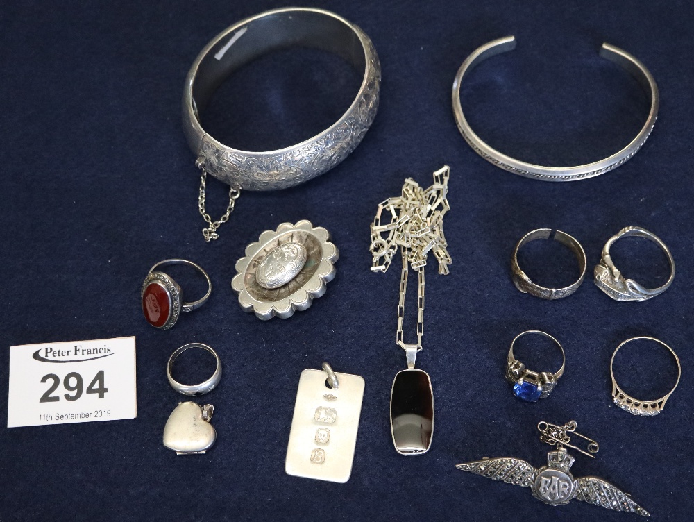 A collection of silver jewellery etc. (B.P. 24% incl.