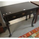 Early 19th Century mahogany tea table on cabriole legs. (B.P. 24% incl.