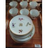 18 piece porcelain Copenhagen floral part teaset. (B.P. 24% incl.