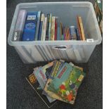 Box of assorted books to include; mainly pop up books; Indians, Cowboys, Star Trek,