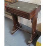 19th Century rosewood ladies workbox with leather inset top. (B.P. 24% incl.