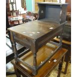 Mid 20th Century oak telephone table. (B.P. 24% incl.