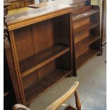 Two early 20th Century oak bookcases,