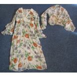 A vintage style floral pattern sheer silk dress by New Zealand designer Trelise Cooper size 10 with