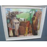 M.W Partridge, 'Gloucestershire landscape', signed, oils on board. 44 x 52cm approx. Framed. (B.P.