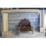 Minster reconstituted stone fireplace surround,