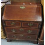 Edwardian mahogany inlaid fall front bureau of small proportions. (B.P. 24% incl.