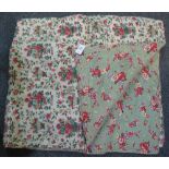 Vintage floral design quilt with different patterns on each side. (B.P. 24% incl.