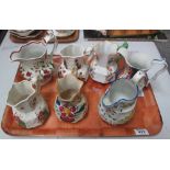 Tray of 19th Century dresser jugs, Imari design etc. (B.P. 24% incl.