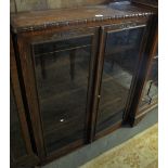 Early 20th Century oak two door glazed bookcase. (top only) (B.P. 24% incl.