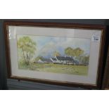W.Evans (Welsh, late 20th Century/early 21st). A Welsh Framstead, signed and dated '02.