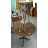 19th Century oak tripod tilt top table,