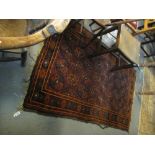 Persian Beluch lattice design geometric rug. 184 x 110cm approx. (B.P. 24% incl.